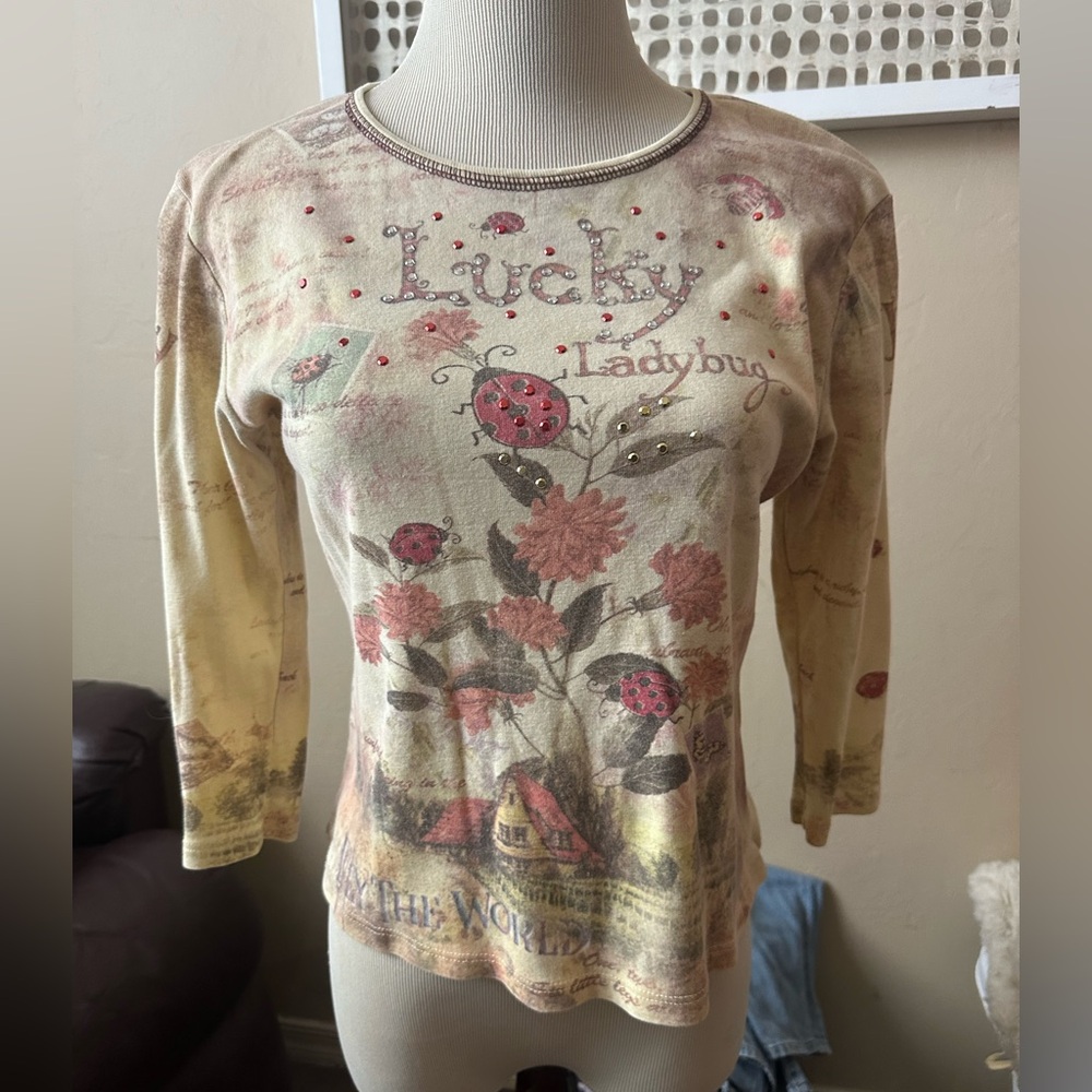 Lucky Ladybug vintage cowboy western tee